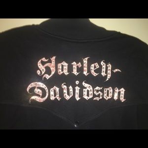 Harley Davidson Light Zip Up Sweatshirt W/Bling